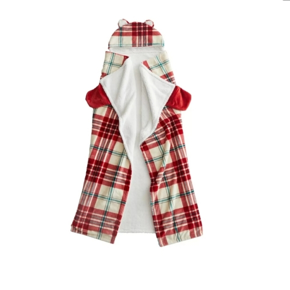 Adult plush hooded sherpa throw - Picture 2 of 6